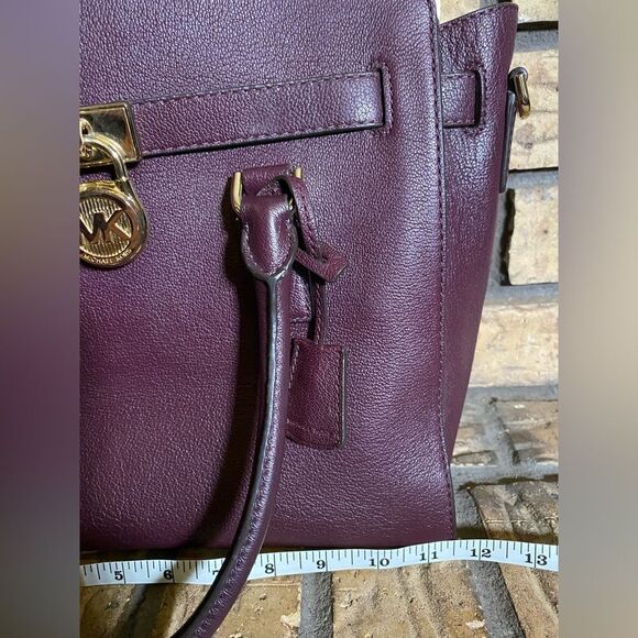 Michael kors Hamilton medium satchel burgundy - Picture 2 of 10